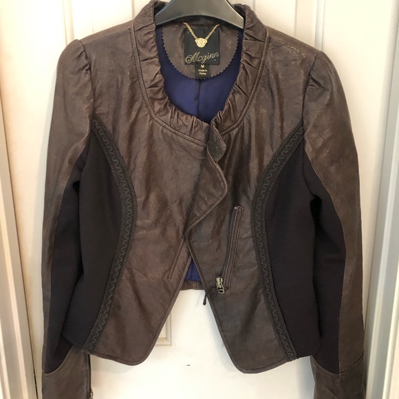 McGinn leather motorcycle jacket, Sz S - Picture 9 of 13